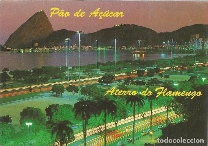 Postales: RIO DE JANEIRO (BRASIL) Vista Nocturna, Flamengo Park - Colombo CPC-101-19B - S/C