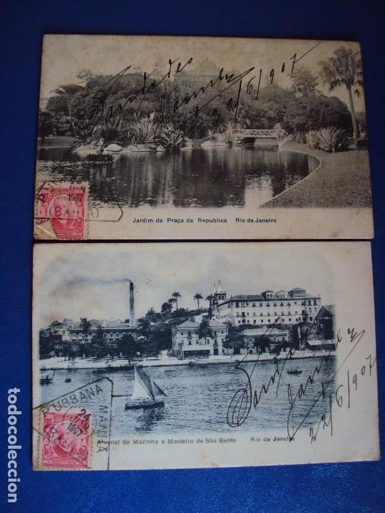 Postais: (PS-56406)LOTE DE 2 POSTALES DE RIO DE JANEIRO-CIRCULADAS