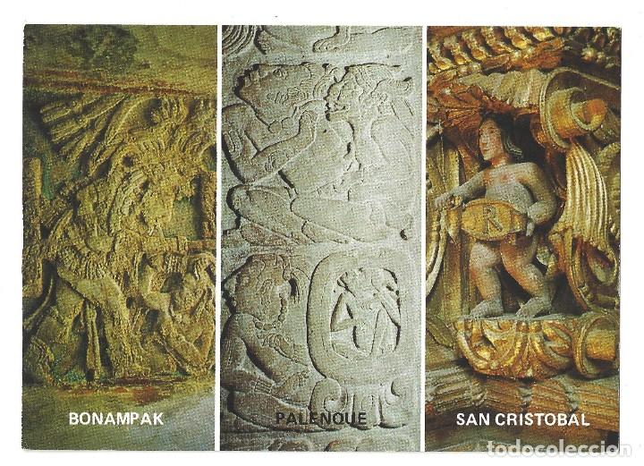 Postkarten: CHIAPAS. M&Eacute;XICO.- DINTEL EN BONAMPAK. GLIFOS PALEK, FOT. KRAMSKY- SIN CIRCULAR