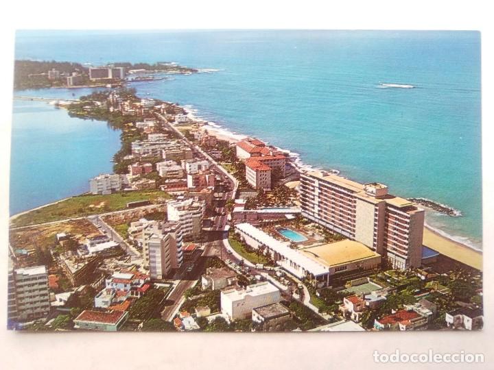 Postais: TARJETA POSTAL. GREETINGS FROM PUERTO RICO. 44351. SAN JUAN. LA CONCHA, CONDADO BEACH HOTELS