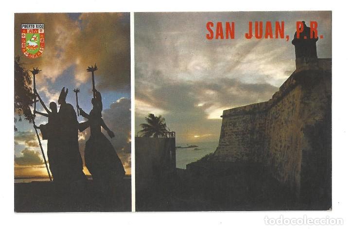 Postkarten: PUERTO RICO. SAN JUAN.- OCASO SOBRE EL MORRO Y LA ROGATIVA. GEOCOLOR- 1980