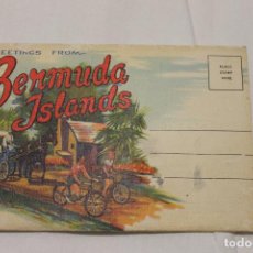 Postales: ACORDEON FOTOS 16 BERMUDA ISLANDS, GREETINGS FROM, AÑOS 40. Lote 137760654