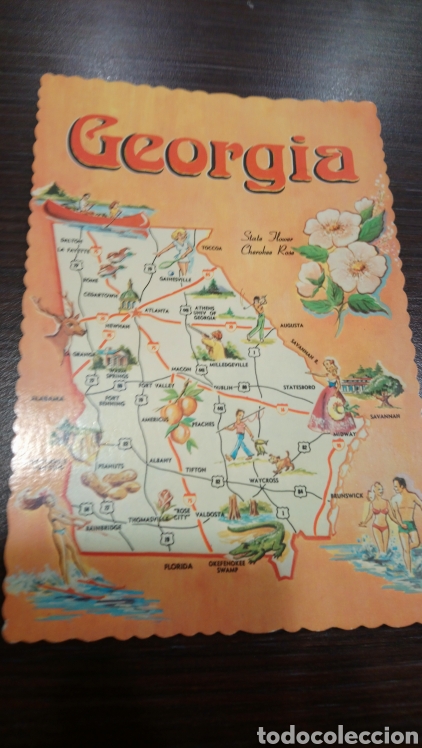 Cartoline: Postal de Georgia. Usa. C&iacute;rculo. 68