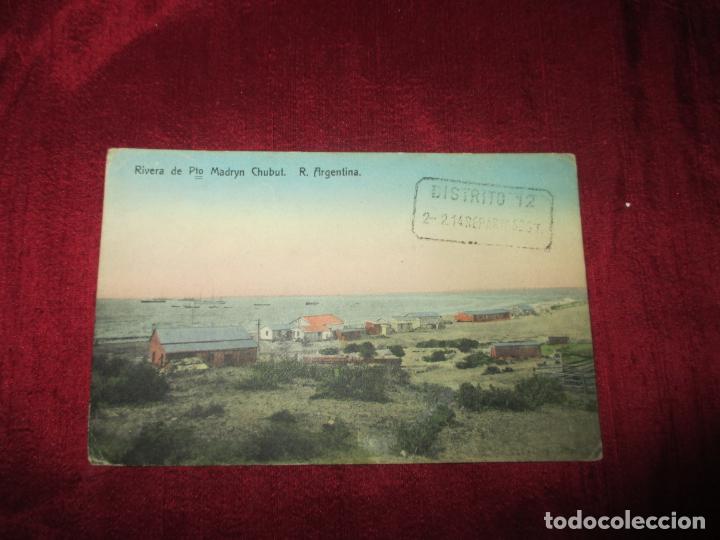 Postais: ANTIGUA POSTAL,RIVERA DEL PTO MADRYN CHUBUT, R. ARGENTINA