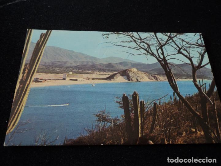 Cartes Postales: SANTA MARTA, COLOMBIA, EL RODADERO,al fondo hotel tamaca, circulada 1961