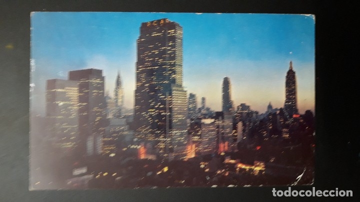 Postais: 1 POSTAL DE ** MANHATTAN NIGHT FALLS ** CIRCULADA 1958
