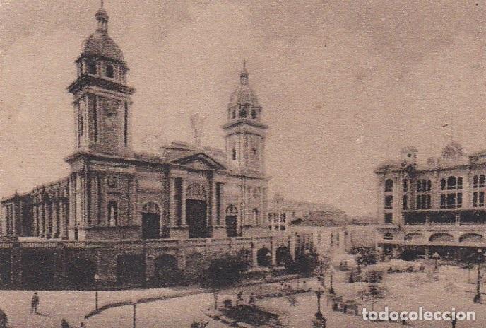 Cartoline: Postal original.D&eacute;cada 30.Cuba.Oriente.Santiago de Cuba.Plaza C&eacute;spedes.Catedral y Hotel Venus.n&ordm;1527