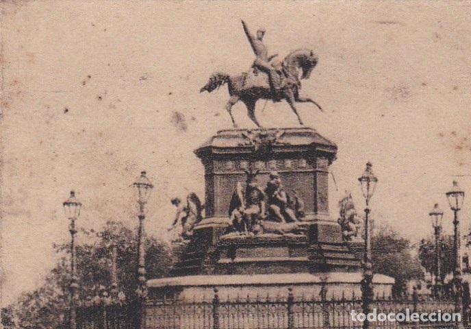 Cartoline: Postal original. D&eacute;cada 30. Brasil. R&iacute;o de Janeiro. Estatua de Don Pedro. n&ordm; 1912