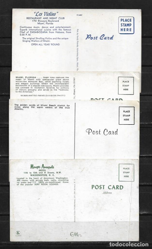 Postales: Florida y Washington lote de 4 postales sin circular - Foto 2