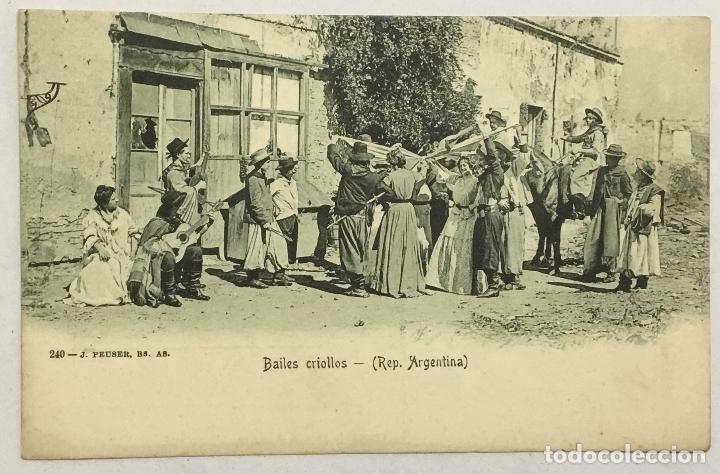 Postais: BAILES CRIOLLOS - (REP&Uacute;BLICA ARGENTINA). 240 - J. PEUSER, BS. AS.