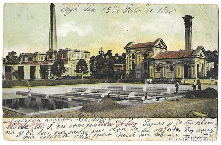 Postales: Buenos Aires .  Aguas Corrientes   1908 acolorida - Foto 1