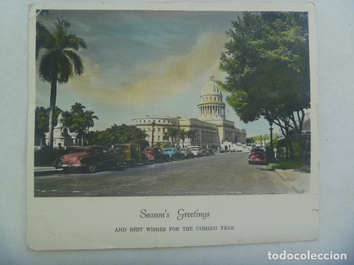 Postais: POSTAL DE LA HABANA ( CUBA ) : EL CAPITOLIO . COLOREADA , A&Ntilde;OS 40 . ESCRITA EN 1954
