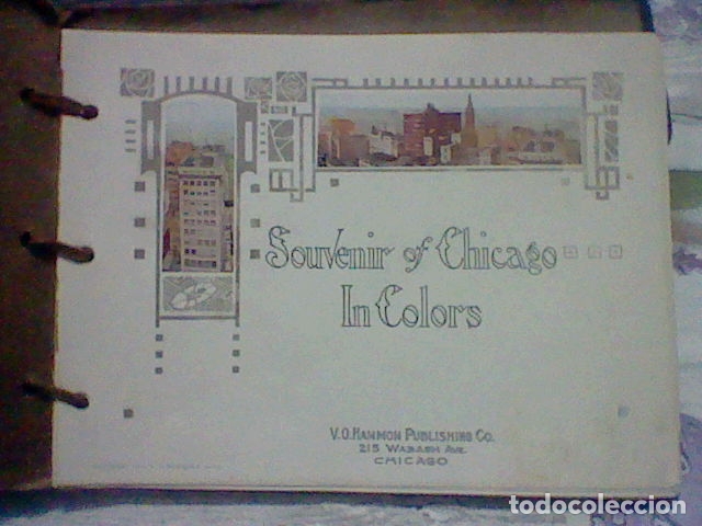 Postales: CHICAGO HAMMON PUBLISHING 1910 LIBRO VISTAS EDIFICIOS CALLES ANIMADAS ORIGINAL EPOCA - Foto 2