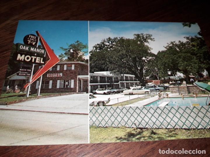 Postais: N&ordm; 6538 POSTAL OAK MANOR MOTEL HOTEL MISSISSIPPI ESTADOS UNIDOS