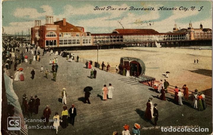 Cartoline: TARJETA POSTAL. EEUU. NUEVA JERSEY. ATLANTIC CITY. STEEL PIER AND BOARDWALK.
