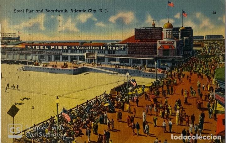 Cartoline: TARJETA POSTAL. EEUU. NUEVA JERSEY. ATLANTIC CITY. STEEL PIER AND BOARDWALK.