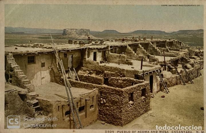 Postais: TARJETA POSTAL. EEUU. NEW MEXICO. ACOMA. 5509.-PUEBLO OF ACOMA AND MESA ENCANTADA. N.M.