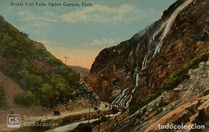 Postcards: TARJETA POSTAL. EEUU. UTAH. OGDEN CANYON. BRIDAL VEIL FALLS.