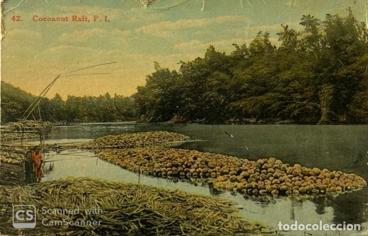 Postais: TARJETA POSTAL. EEUU. OHIO. CINCINNATI. 42.- COCOANUT RAFT. DENNISTON'S MANILA.