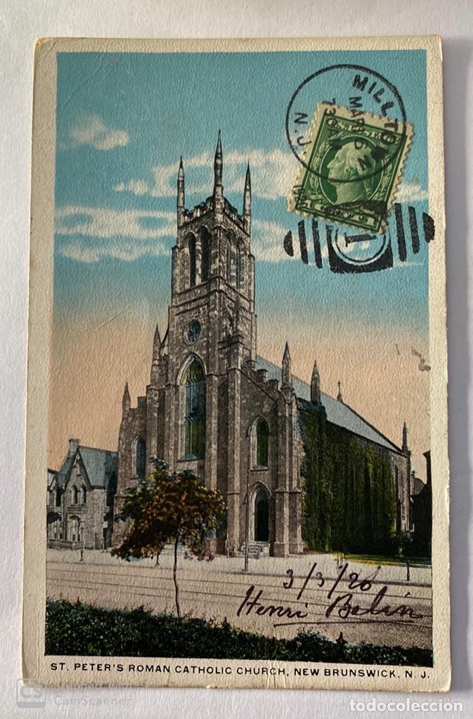 Postais: TARJETA POSTAL. EEUU. NEW JERSEY. NEW BRUNSWICK. ST. PETER'S ROMAN CATHOLIC CHURCH.