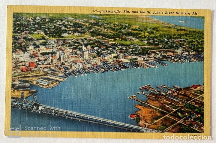 Postais: TARJETA POSTAL. EEUU. FLORIDA. JACKSONVILLE. 52.-ST. JOHN'S RIVER FROM DE AIRE.