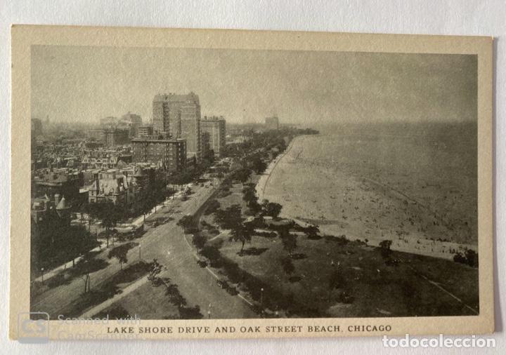 Postales: TARJETA POSTAL. EEUU. ILLINOIS. CHICAGO.LAKE SHORE DRIVE AND OAK STREET BEACH.