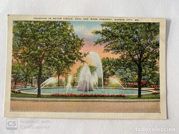 Postales: TARJETA POSTAL. EEUU. MISURI. FPUNTAIN IN MEYER CIRCLE. 63RD AND WARD PARKWAY.
