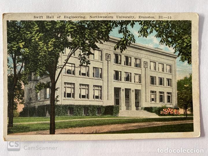Postales: TARJETA POSTAL. EEUU. ILLINOIS. EVANSTON. SWIFT HALLOF ENGINEERING. NORTHWESTERN UNIVERSITY.