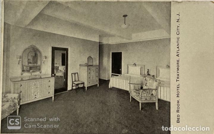 Postcards: TARJETA POSTAL. EEUU. NEW JERSEY. ATLANTIC CITY. BED ROOM. HOTEL TRAYMORE.