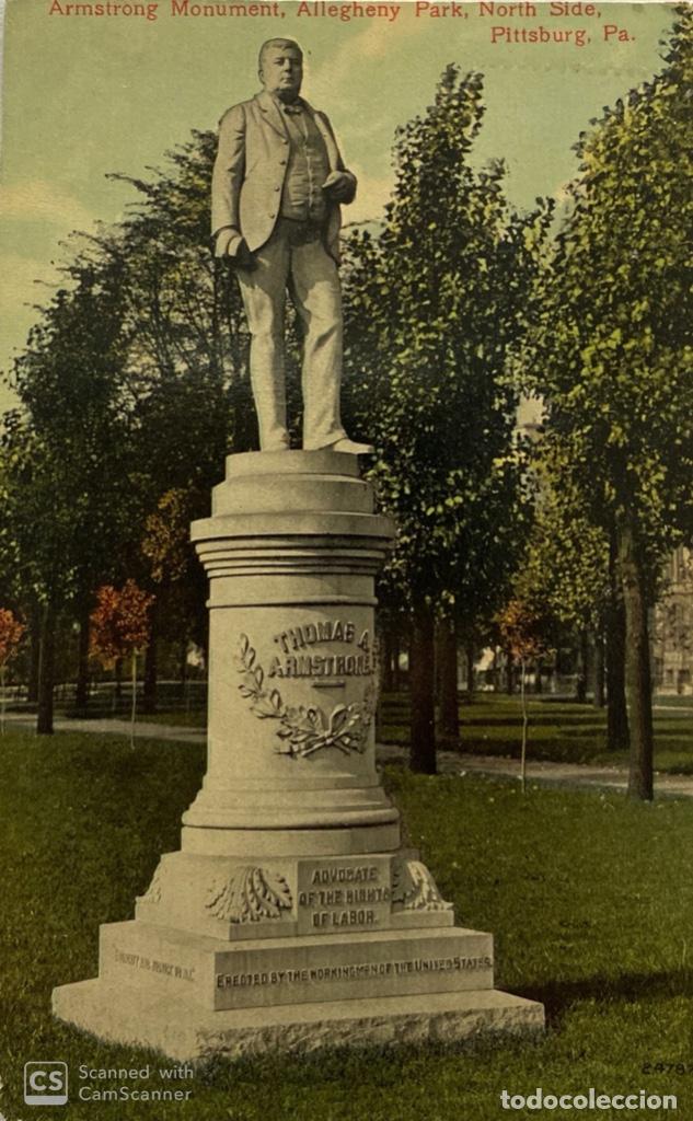 Postcards: TARJETA POSTAL. EEUU. PENSILVANIA. PITTSBURG. ARMSTRONG MONUMENT, ALLEGHENY PARK, NORTH SIDE.