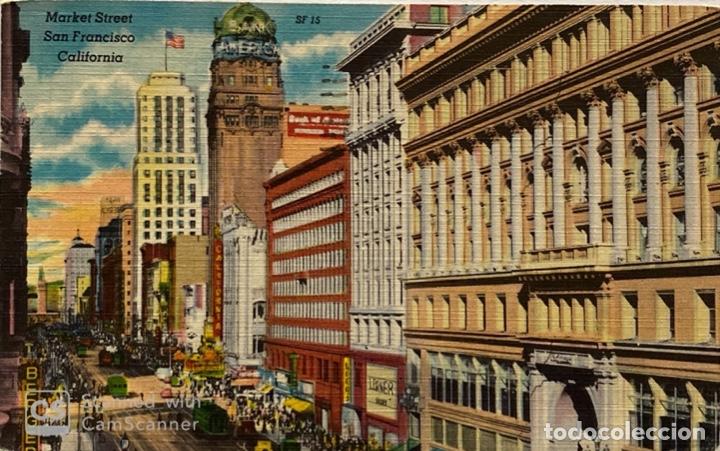 Postcards: TARJETA POSTAL. EEUU. CALIFORNIA. SAN FRANCISCO. MARKET STREET. SF 15. ED SMITH NEWS CO.