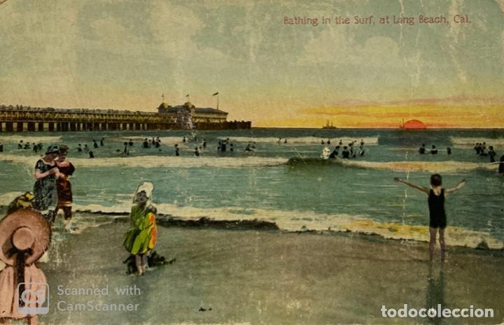 Postcards: TARJETA POSTAL. EEUU. CALIFORNIA. BATHING IN THE SURF, AT LONG BEACH. ED. NEWMAN POST.
