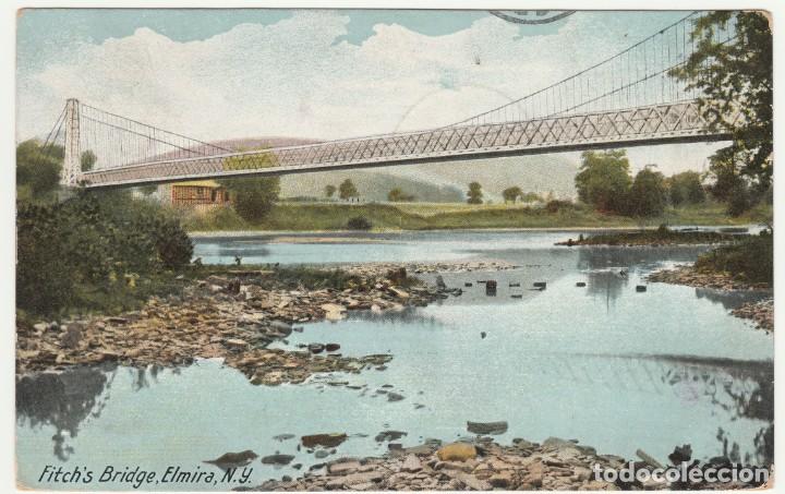Postales: Fitchs Bridge Elmira New York 1907