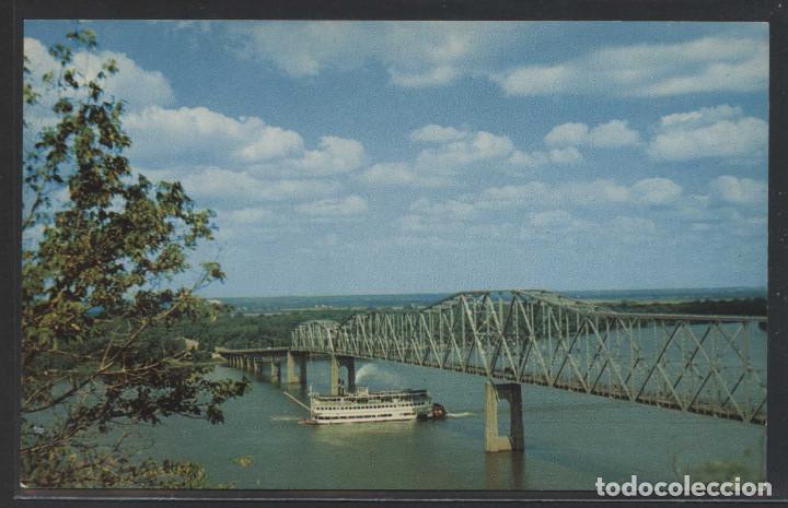 Postales: U.S.A. - MO. Hannibal. Missouri. *Mark Twain Memorial Bridge...* Ed. Dexter n&ordm; 91732. Nueva.