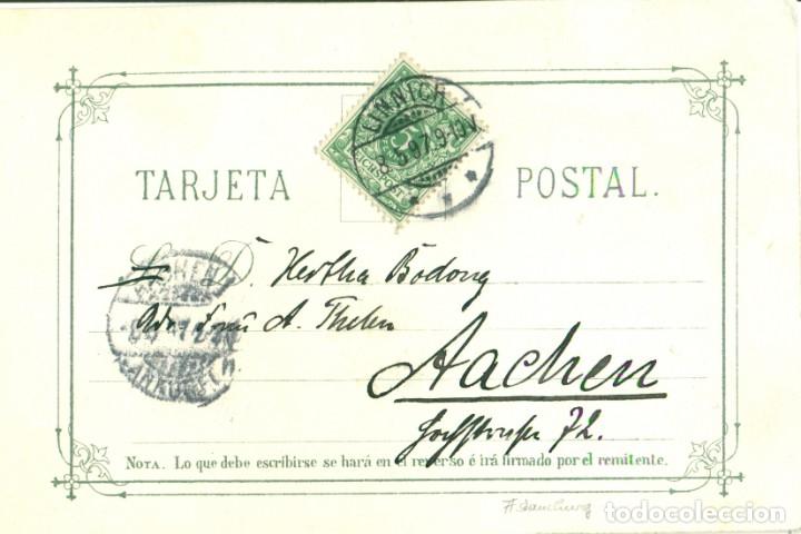 Postales: RECUERDOS DE HABANA. CIRCULADA EN 1897. PIEZA RARÍSIMA. - Foto 2 - 196604895