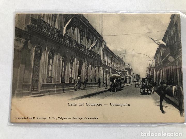 Postales: ANTIGUA POSTAL CHILE CONCEPCION CALLE DEL COMERCIO - Foto 1