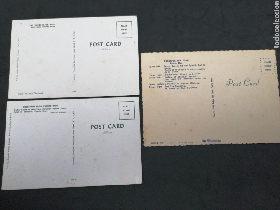 Postales: PUERTO RICO, LOTE DE 3 POSTSLES - Foto 2