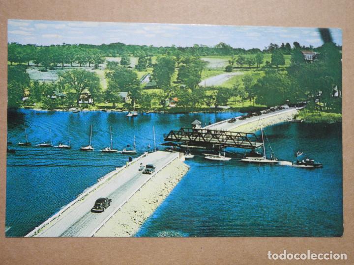 Postkarten: Causeway at Chemong Lake. Ontario Canad&aacute;. Escrita
