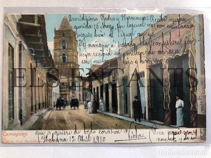 Postales: POSTAL CUBA CAMAGUEY CIRCULADA 1910 - Foto 1