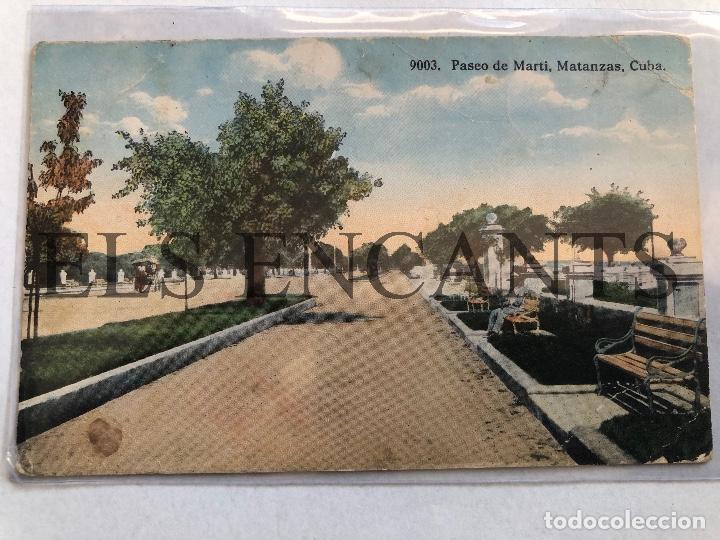 Postales: POSTAL CUBA MATANZAS PASEO DE MARTI - Foto 1