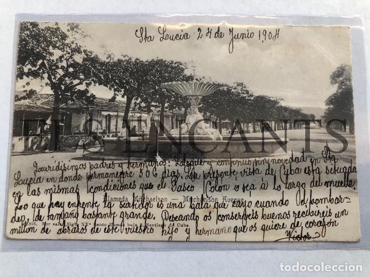Postales: POSTAL CUBA ALAMEDA MICHAELSON CIRCULADA 1904 - Foto 1