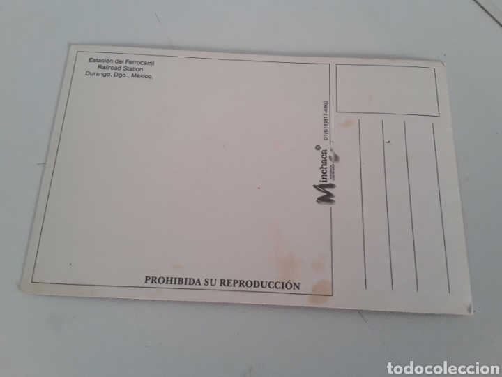 Postales: Postal Durango Mexico Estacion Del Ferrocarril - Foto 2