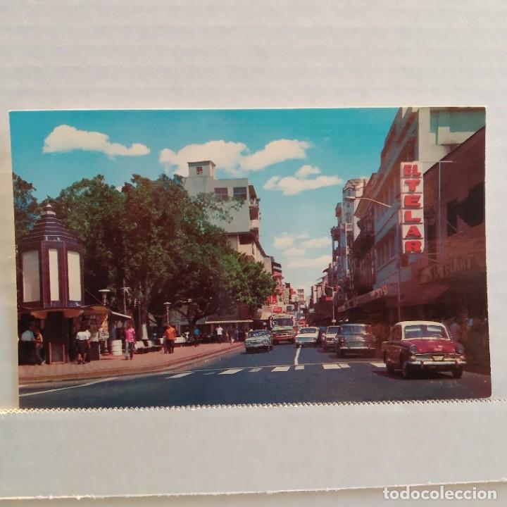 Cartoline: La Plaza Santa Ana y la Avenida Central, Ciudad de Panam&aacute;, Foto Flatau