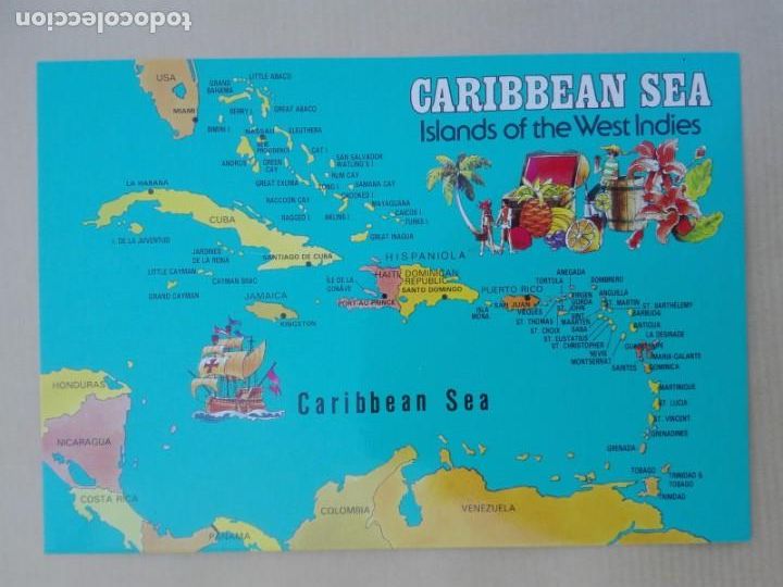 Postcards: POSTAL1391 NUEVA - ASTRAL GRAPHICS CARI-5 - CARIBBEAN SEA MAR CARIBE MAPA