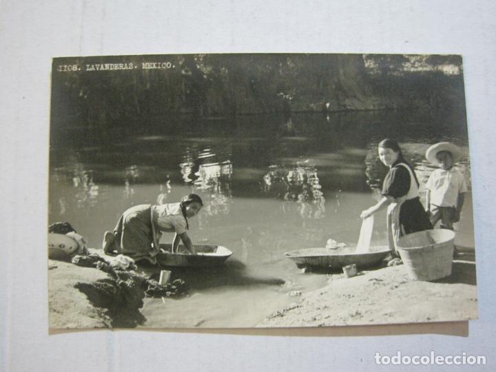 Postcards: MEXICO-LAVANDERAS-POSTAL FOTOGRAFICA ANTIGUA-(74.570)
