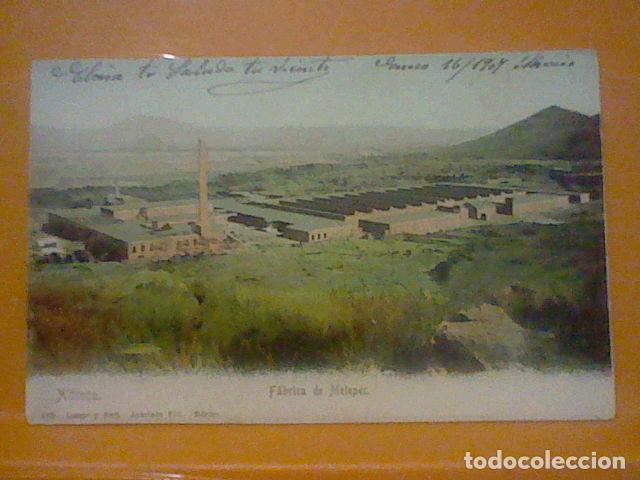 Postales: MEXICO 1907 ALTIXCO FABRICA MELEPEC SIN DIVIDIR LATAPI 200 COLOREADA