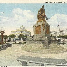 Postales: CUBA. HABANA. MONUMENTO A LUZ CABALLERO. EDICIÓN JORDI. 348. 9X14 CM. BUEN ESTADO. AÑOS 1940.