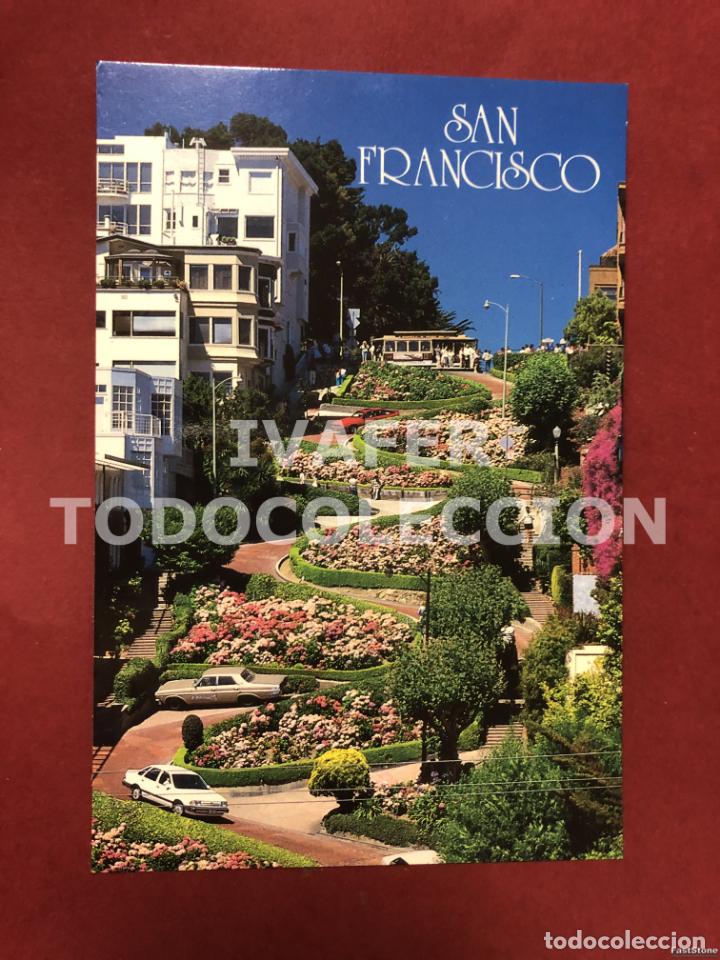 Postkarten: POSTAL LOMBARD STREET, SAN FRANCISCO, ESTADOS UNIDOS, A&Ntilde;OS 90, LA CALLE MAS SINUOSA DEL MUNDO