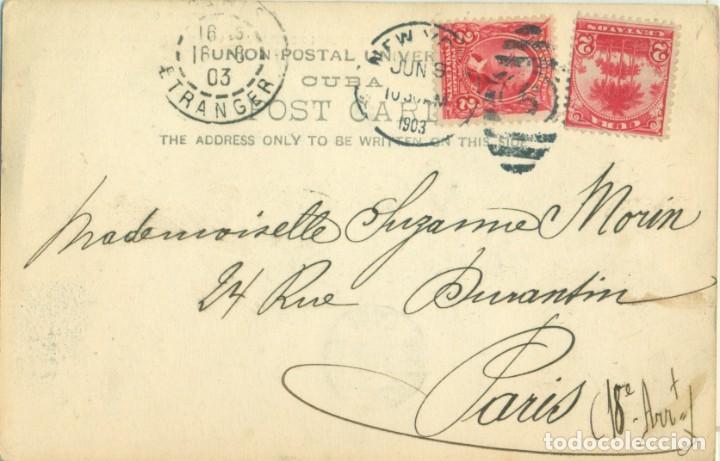 Postales: CUBA. HABANA. DESMONTAJE ESTATUA ISABEL II. 1899. CIRCULADA EN 1903. PIEZA ÚNICA. HISTÓRICA. - Foto 2 - 248791015