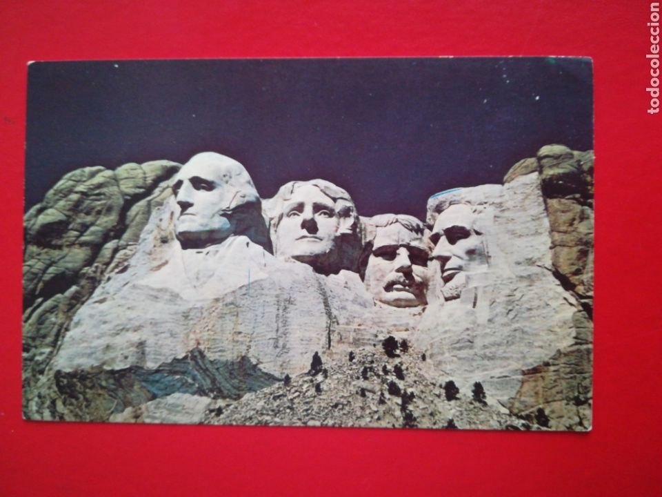 Postales: Mt. Rushmore, in Black Hills of So. Dak. Monte. Estados Unidos.